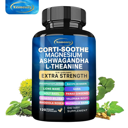 Corti-Soothe Cortisol Supplement with Magnesium, Ashwagandha, L-Theanine